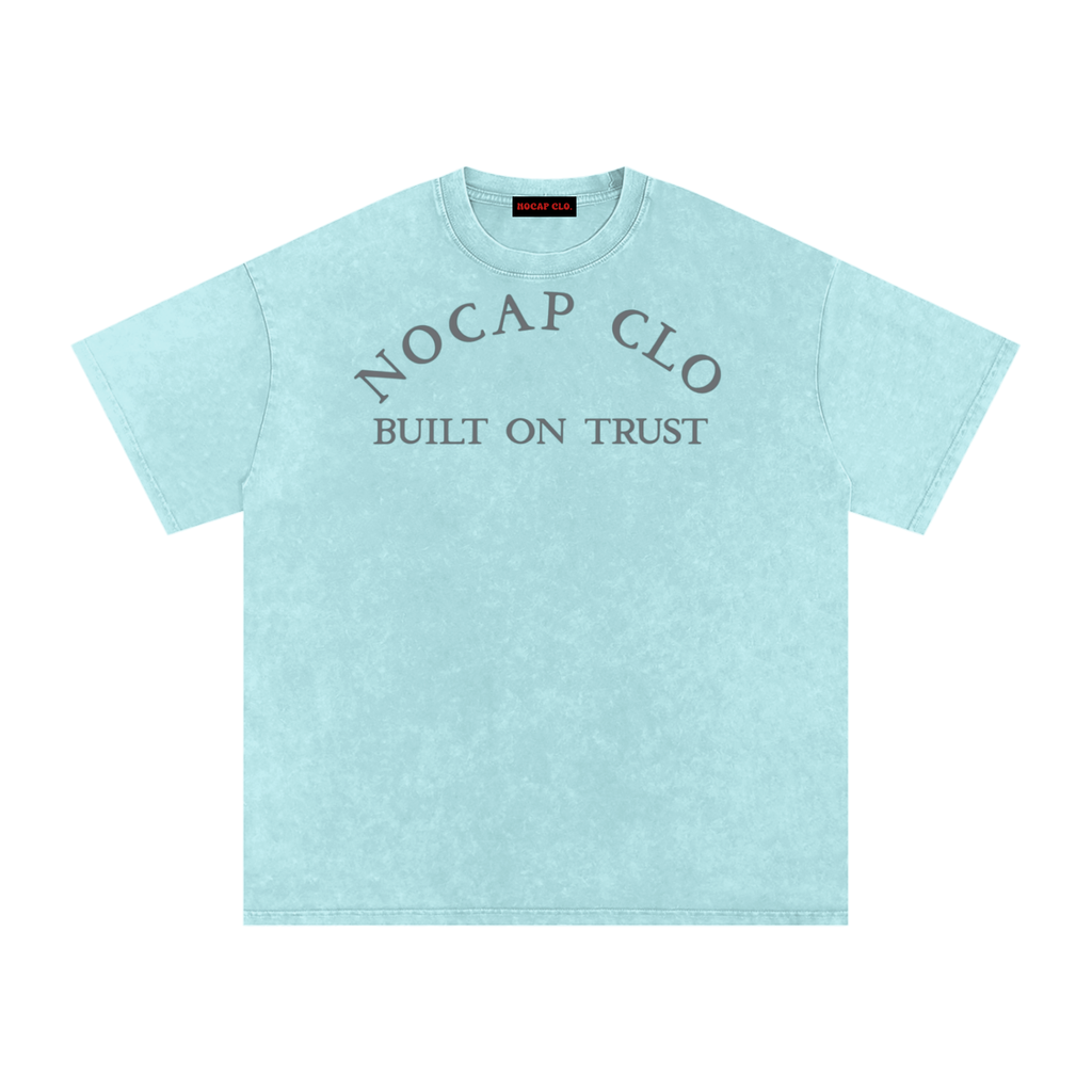 NOCAP BUILT ON TRUST TEE-WATER BLUE