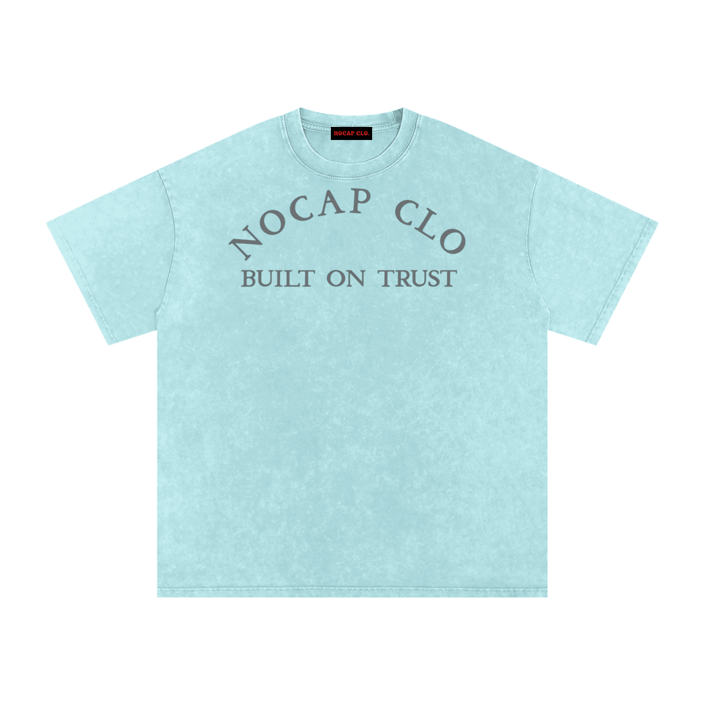NOCAP BUILT ON TRUST TEE-WATER BLUE